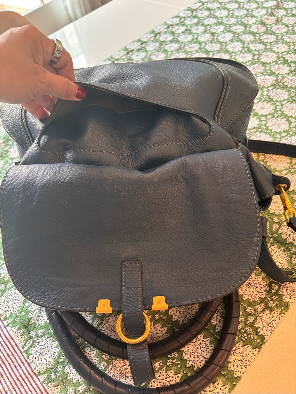 Chloe Marcie Leather crossbody with Gold Hardware - Picture 7 of 13